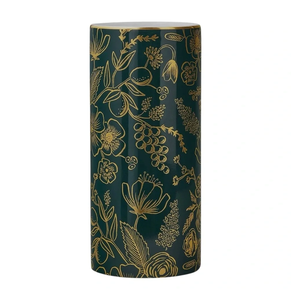 Rifle Paper Co.‎ Colette Green Gold Floral Porcelain Vase Modern Sophisticated